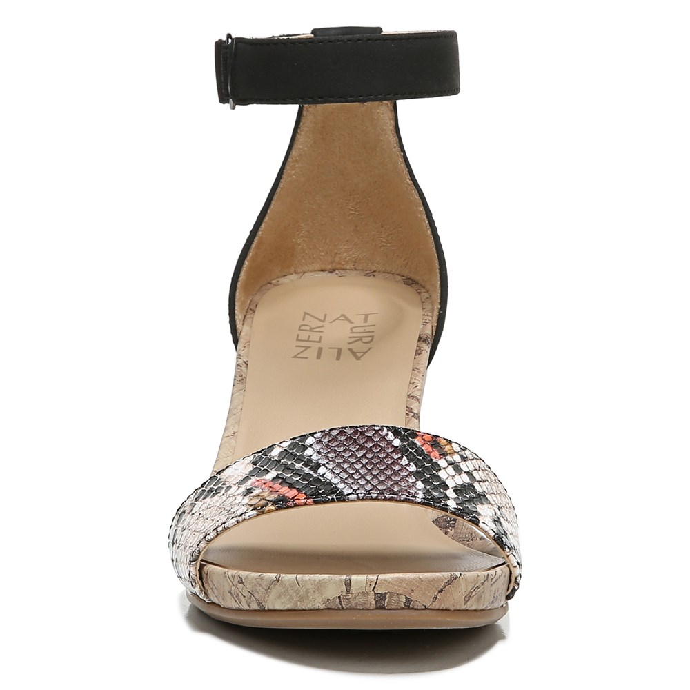 Naturalizer Areda Wedge Sandal - Black Multi Desert Snake Synth
