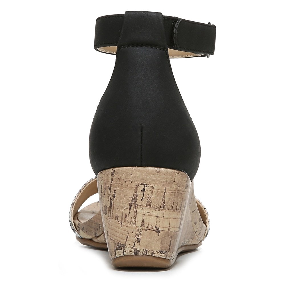 Naturalizer Areda Wedge Sandal - Black Multi Desert Snake Synth