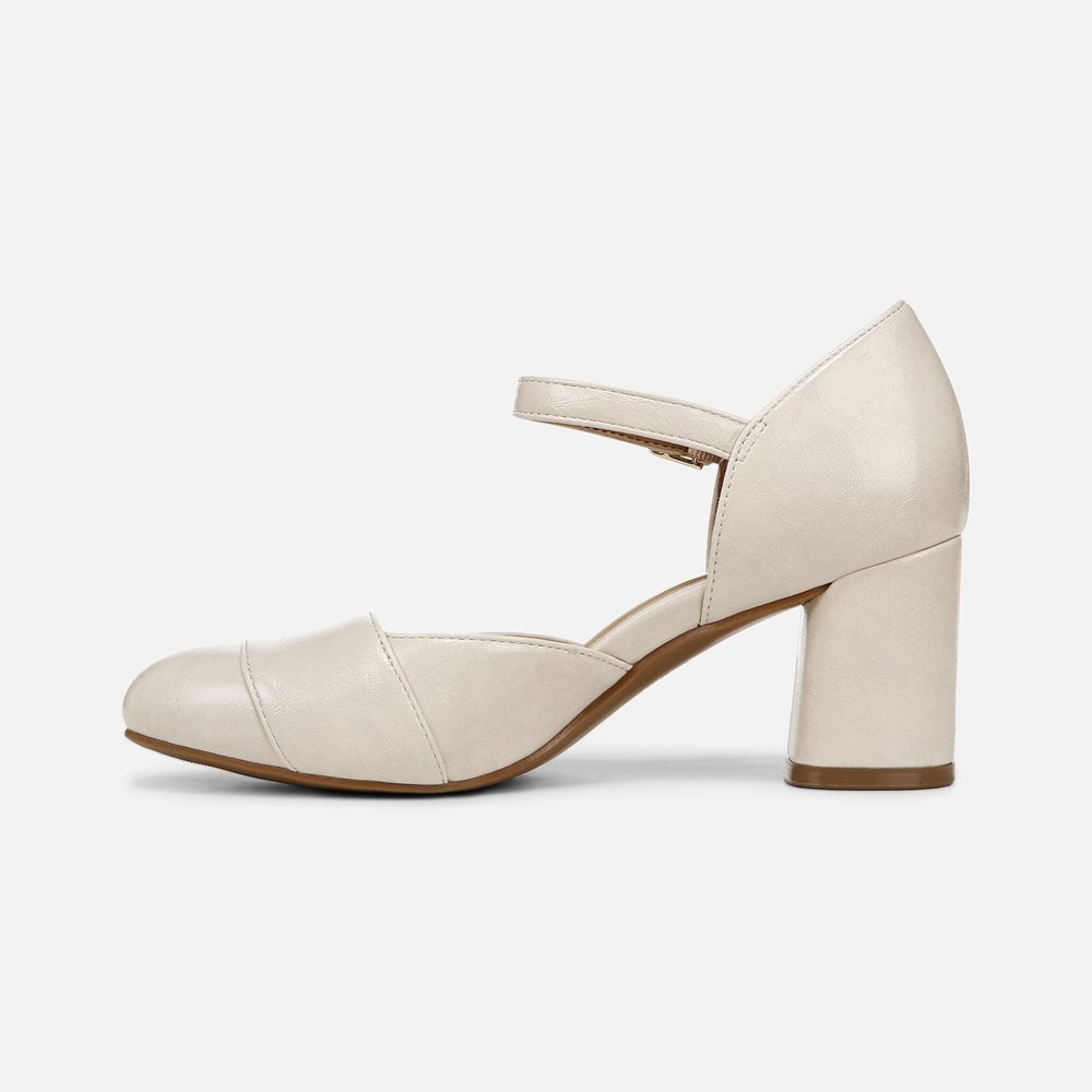 Naturalizer Lavish Mary Jane Pump - Porcelain Faux Leather