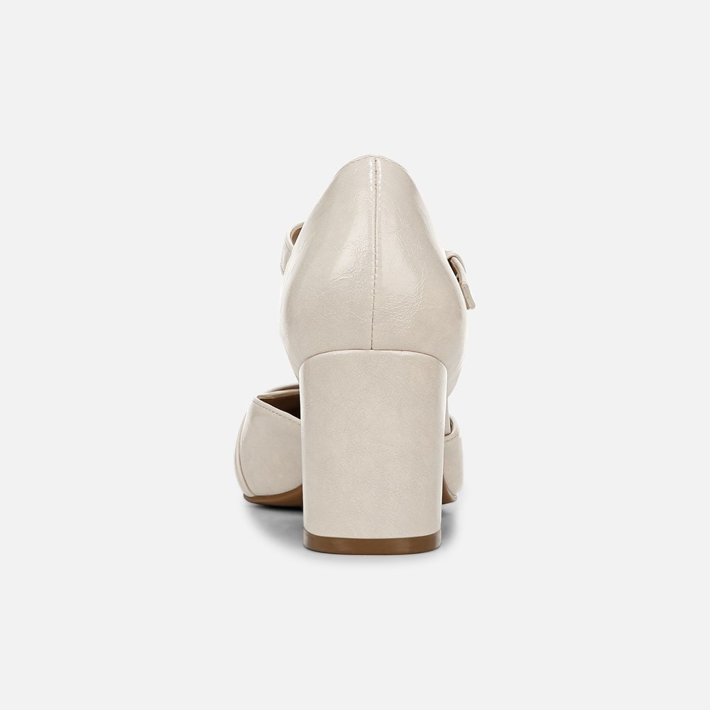 Naturalizer Lavish Mary Jane Pump - Porcelain Faux Leather