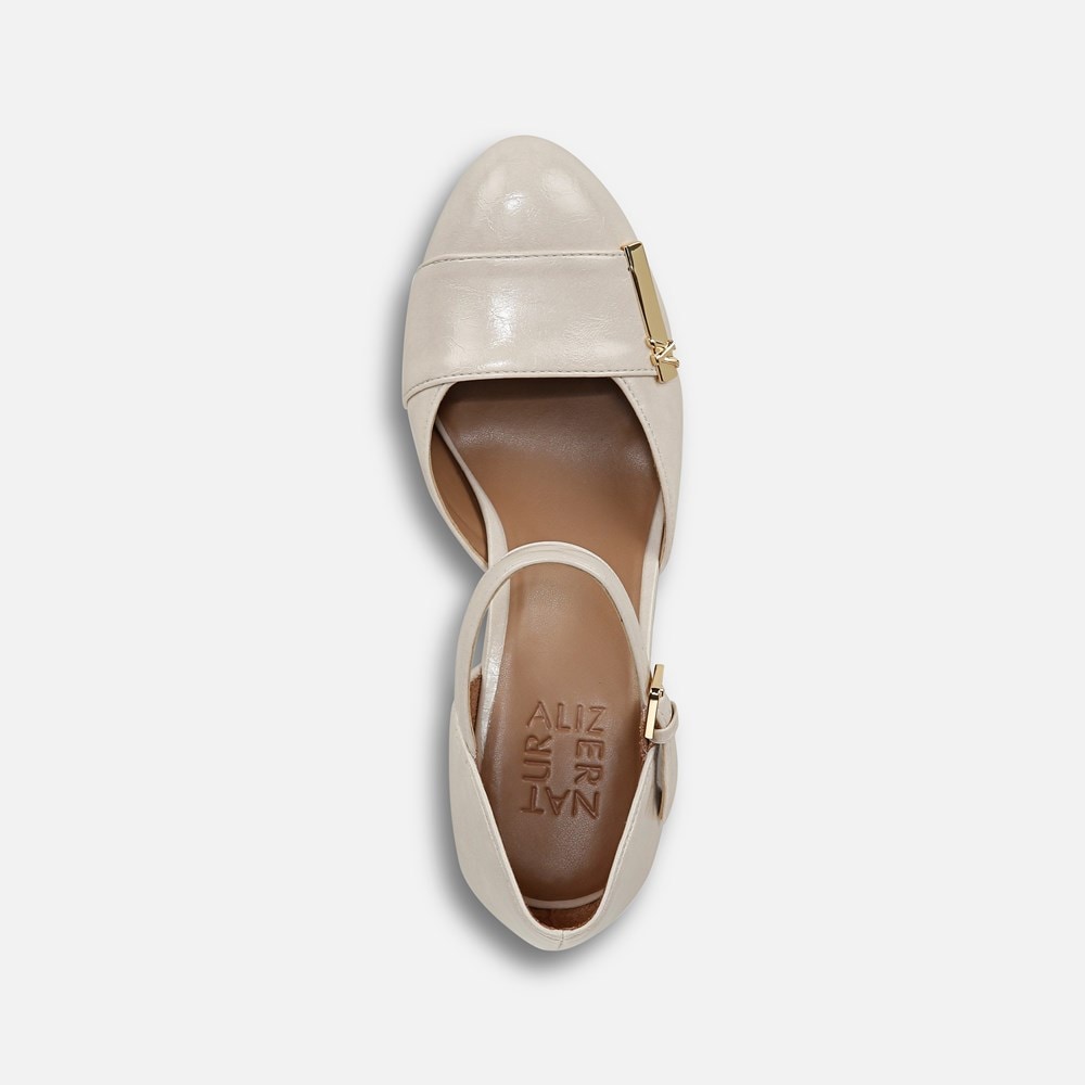 Naturalizer Lavish Mary Jane Pump - Porcelain Faux Leather