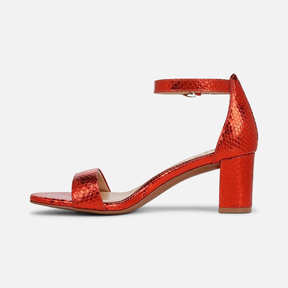 Naturalizer Limited Edition Vera Dress Sandal - Orange Metallic Snake Print Leather