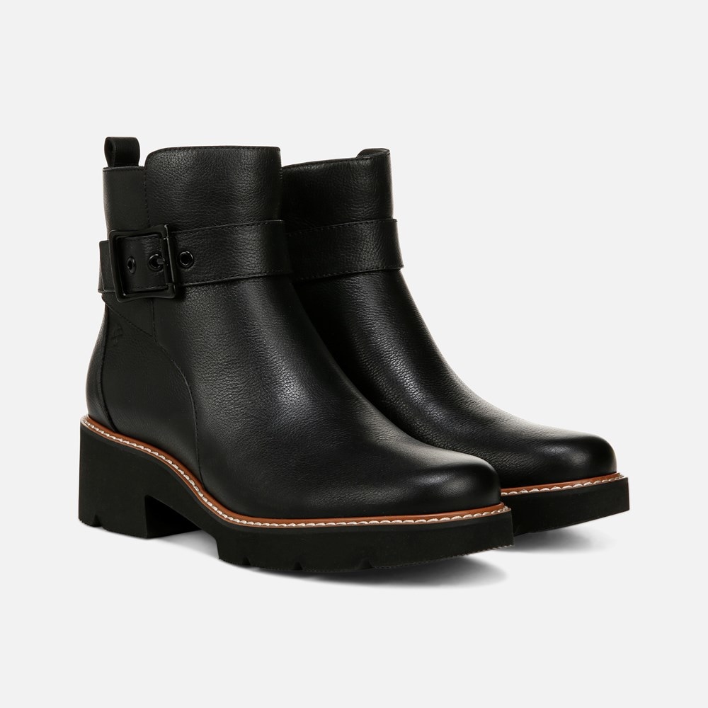 Naturalizer Darry Strap Bootie - Black Leather