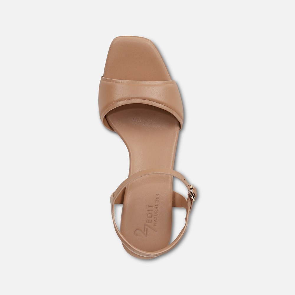 Naturalizer 27 EDIT Grace Dress Sandal - Taupe Leather