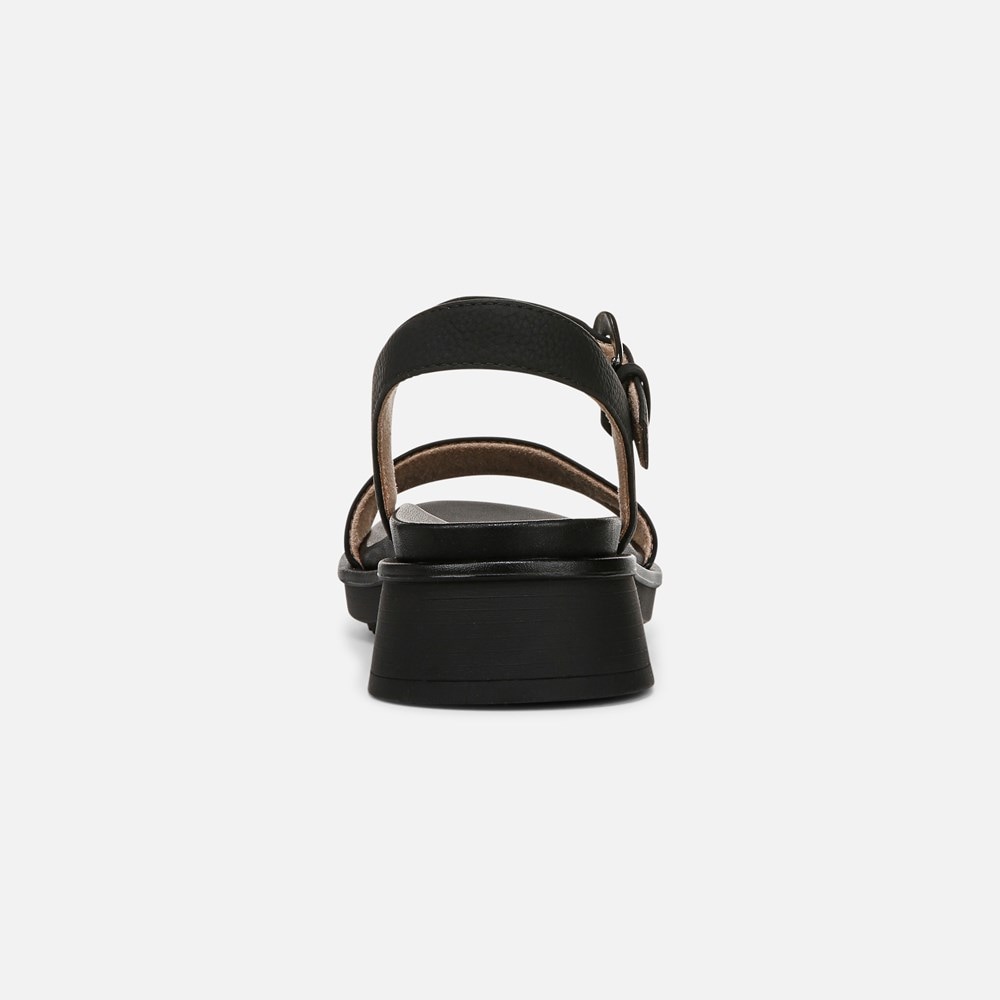 Naturalizer SOUL Emma Strappy Sandal - Black Faux Leather
