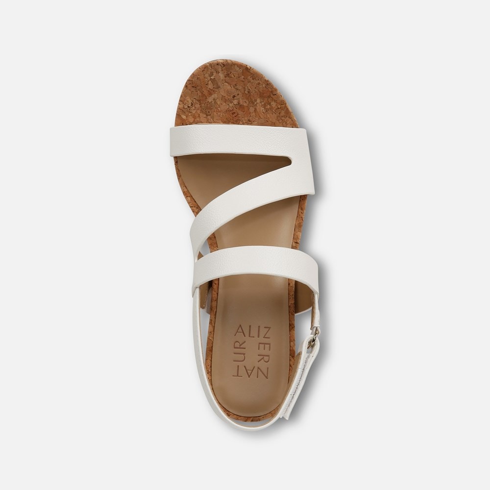 Naturalizer Adria Wedge Sandal - White Faux Leather