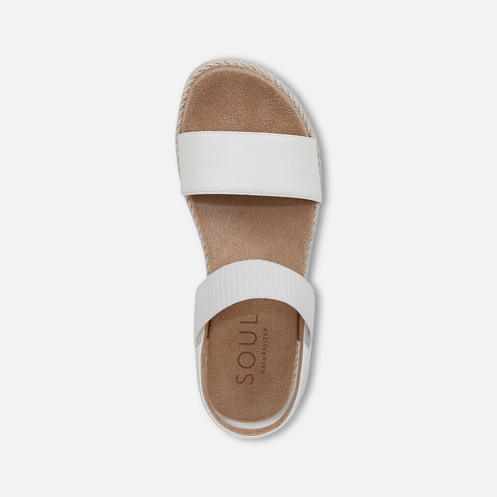 Naturalizer SOUL Diana Strappy Sandal - White Faux Leather