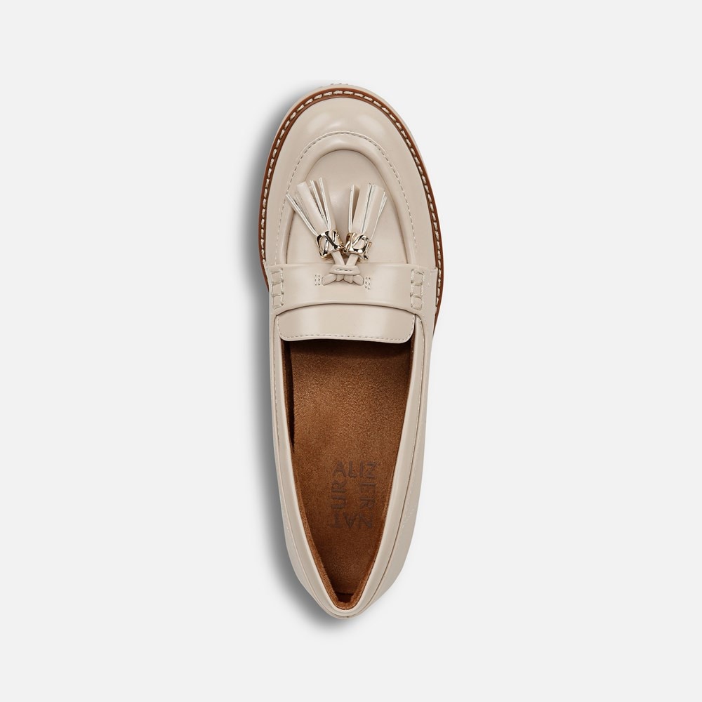 Naturalizer Committed Lug Loafer - Porcelain Faux Leather