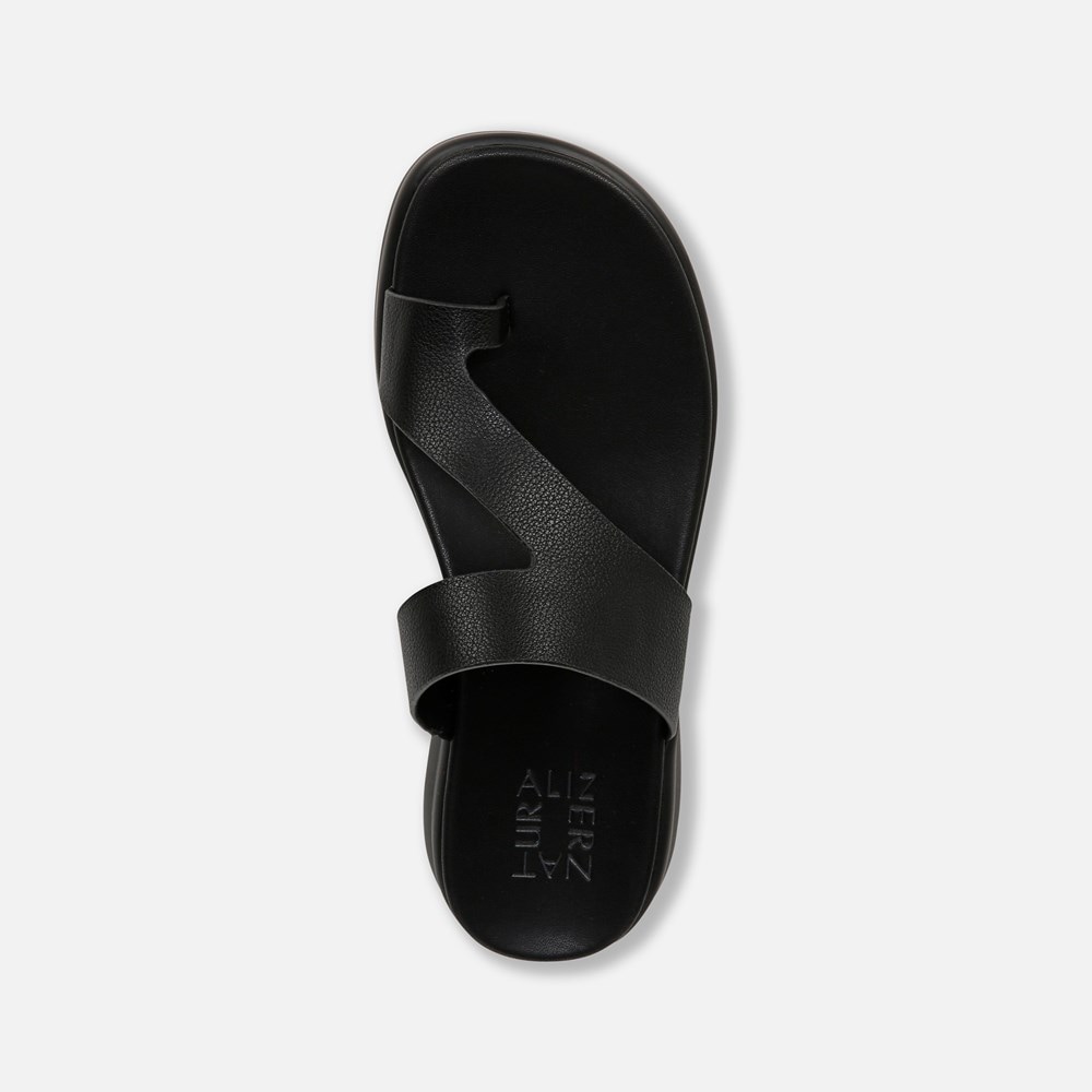 Naturalizer Cailan Sandal - Black Faux Leather