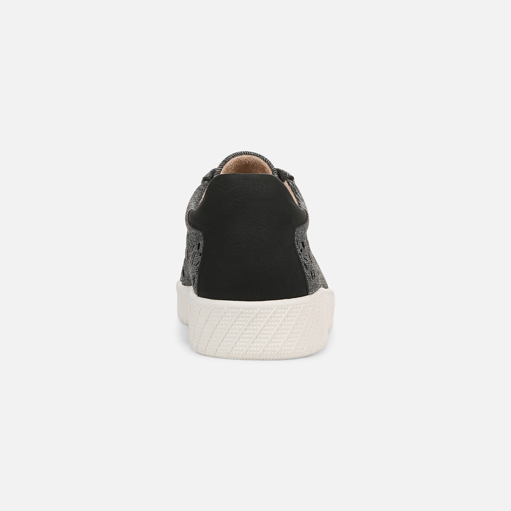 Naturalizer SOUL Neela-Perf Sneaker - Black Denim Pattern Faux Leather