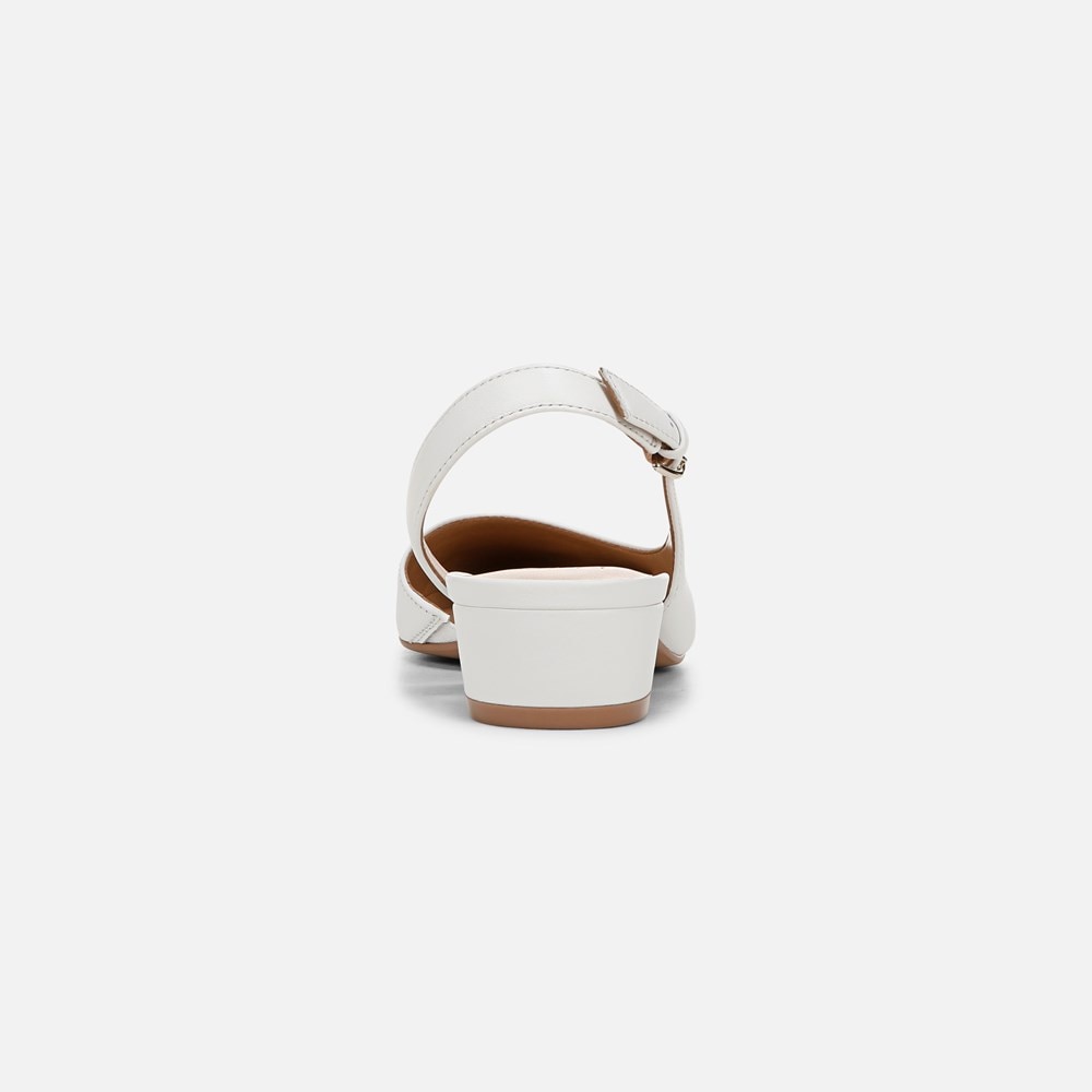 Naturalizer Banks Pointed Toe Flat - White Leather