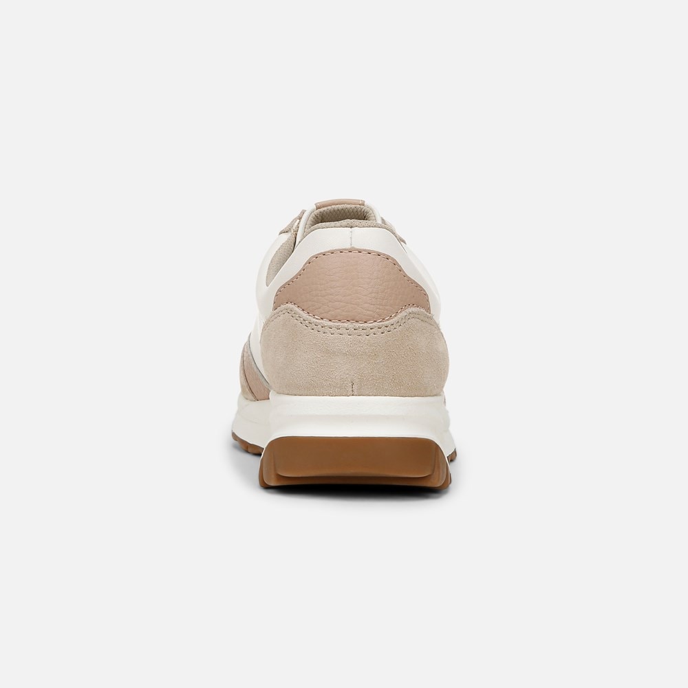 Naturalizer Shay Lace Up Sneaker - Warm White / Porcelain Suede