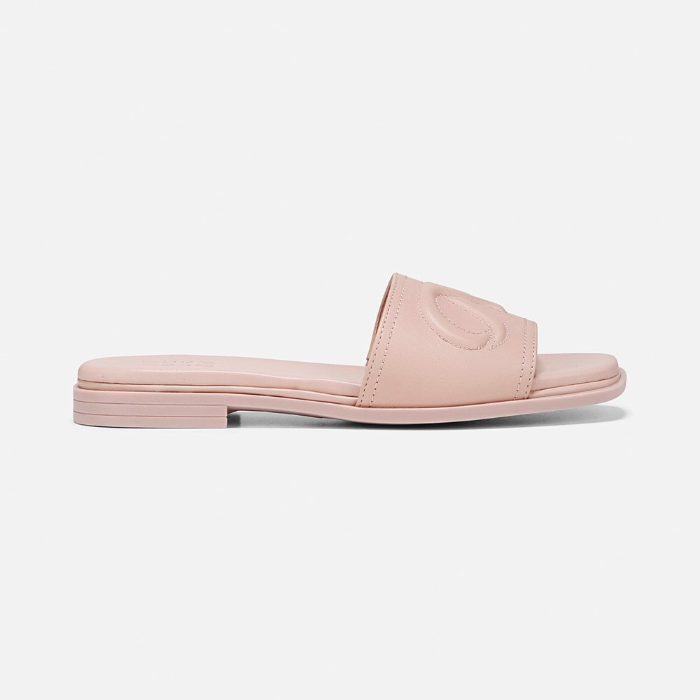 Naturalizer Genevieve Slide Sandal - Cameo Blush Pink Leather