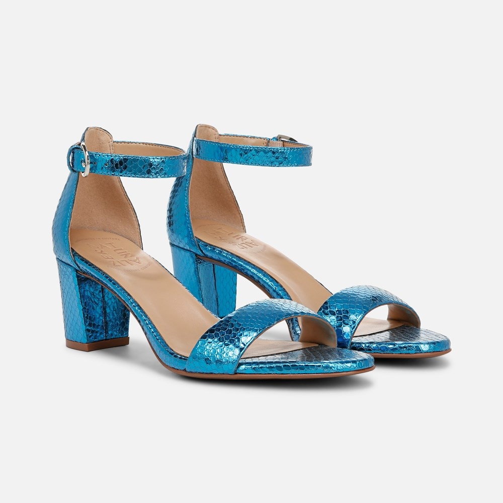 Naturalizer Limited Edition Vera Dress Sandal - Blue Metallic Snake Print Leather