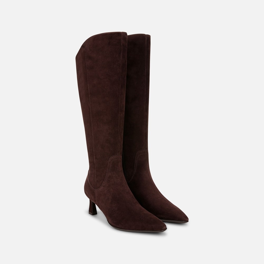Naturalizer Deesha Narrow Calf Knee High Boot - Mahogany Suede