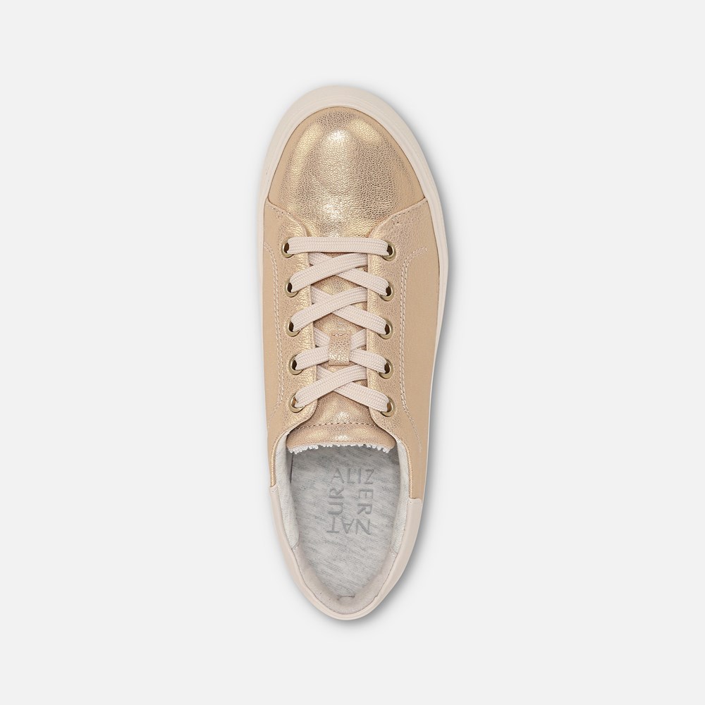 Naturalizer Morrison 2.0 Lace Up Sneaker - Gold Leather