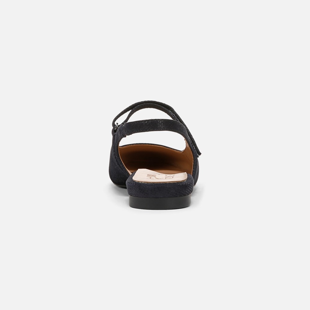 Naturalizer Connie Mary Jane Slingback Flat - Navy Leather