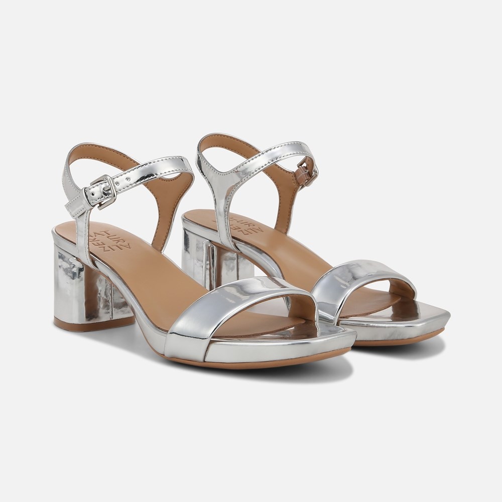 Naturalizer Izzy Dress Sandal - Silver Faux Leather