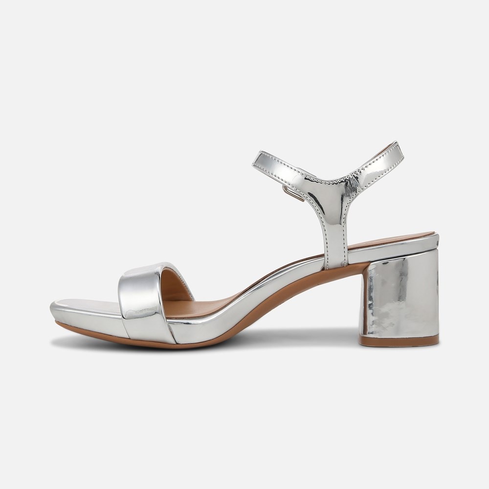 Naturalizer Izzy Dress Sandal - Silver Faux Leather