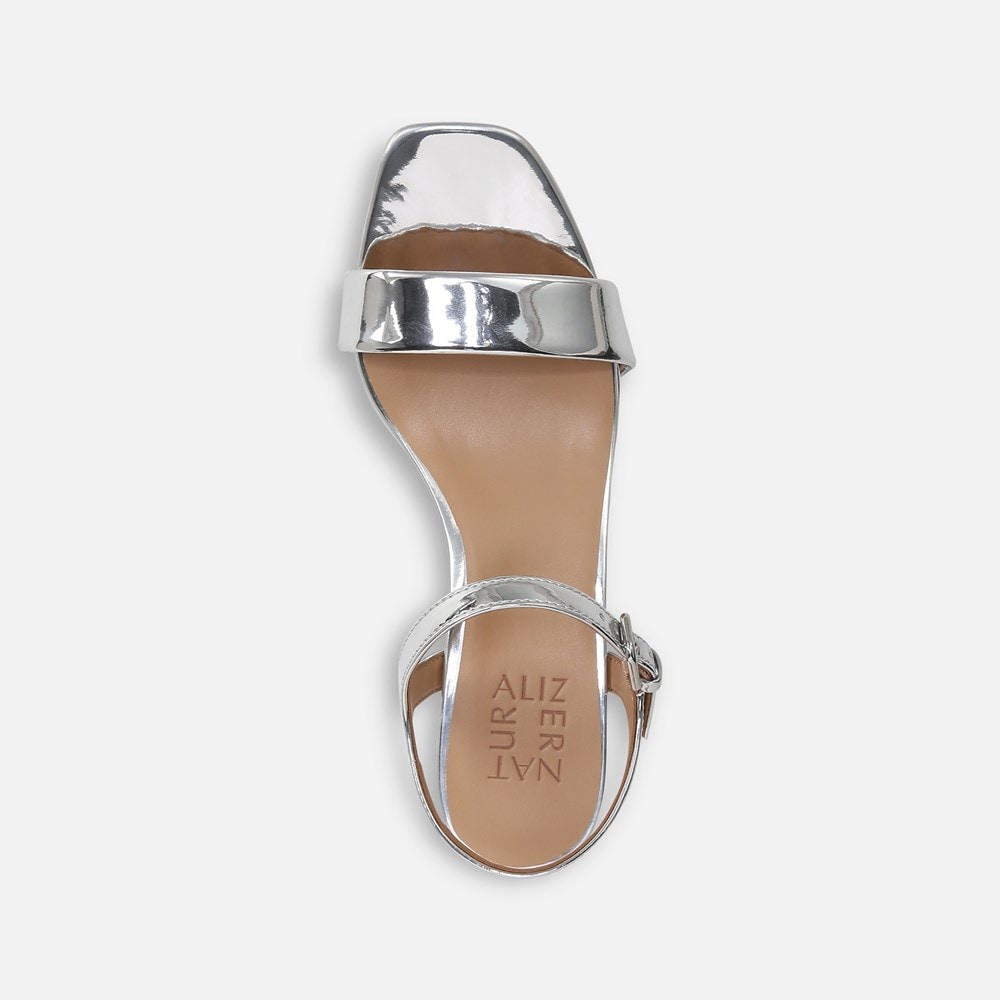 Naturalizer Izzy Dress Sandal - Silver Faux Leather
