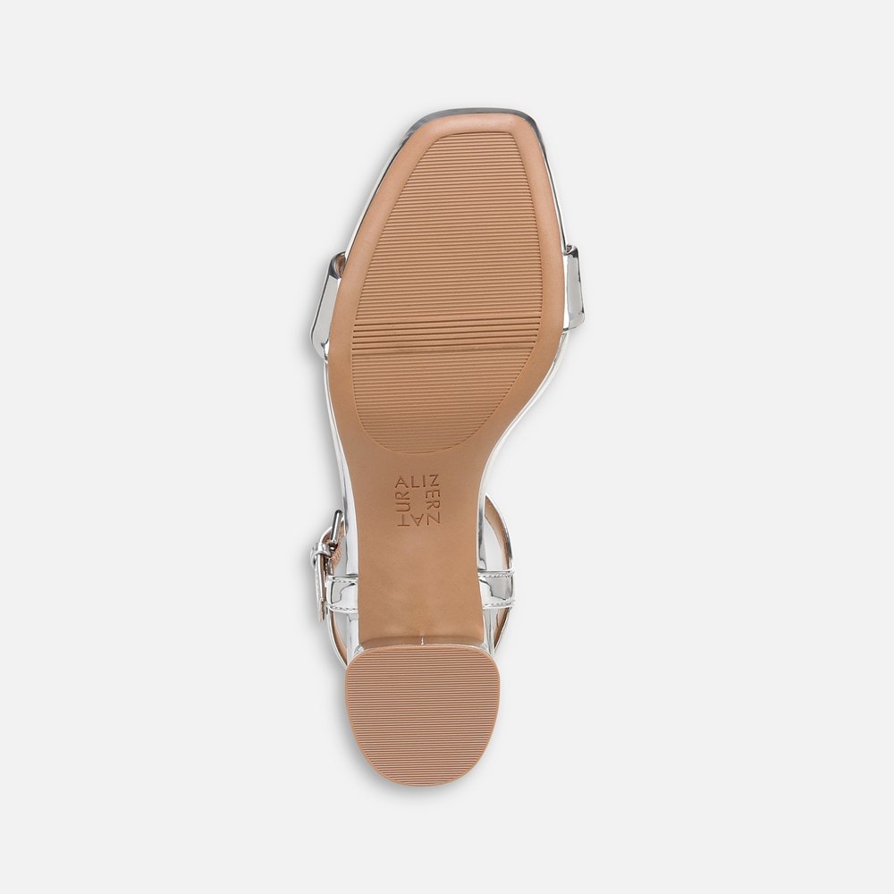 Naturalizer Izzy Dress Sandal - Silver Faux Leather