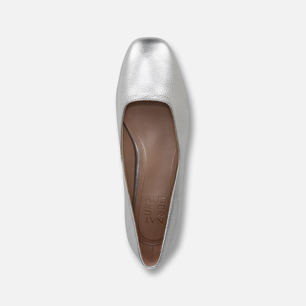 Naturalizer Chelsea Ballet Flat - Silver Leather