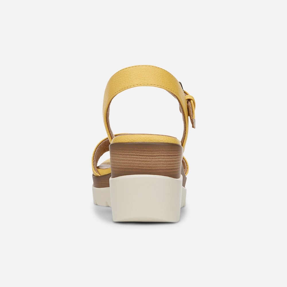 Naturalizer SOUL Graciela Wedge Sandal - Yellow Faux Leather