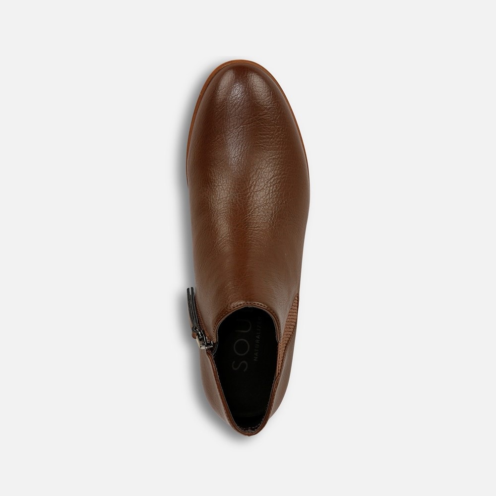 Naturalizer SOUL Respect Ankle Bootie - Cinnamon Faux Leather
