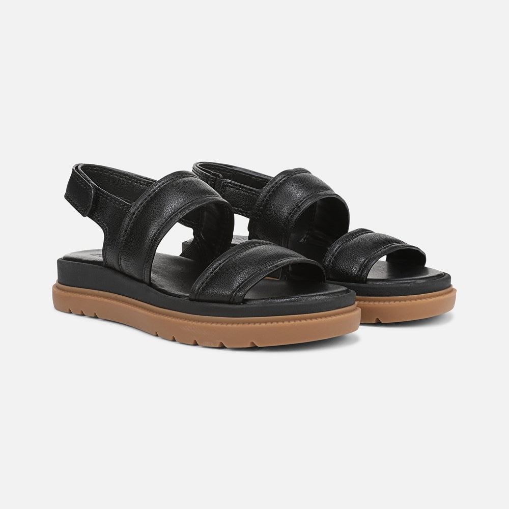 Naturalizer Attract Sandal - Black Faux Leather