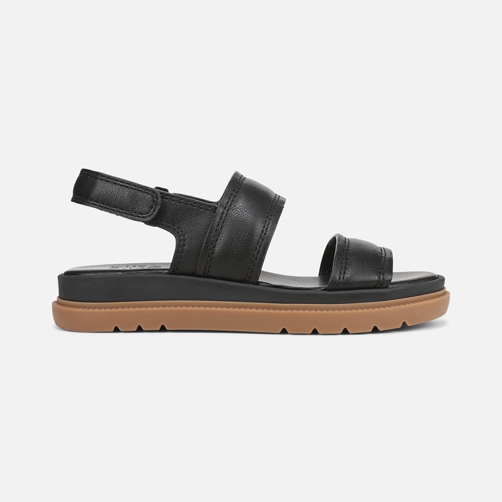 Naturalizer Attract Sandal - Black Faux Leather