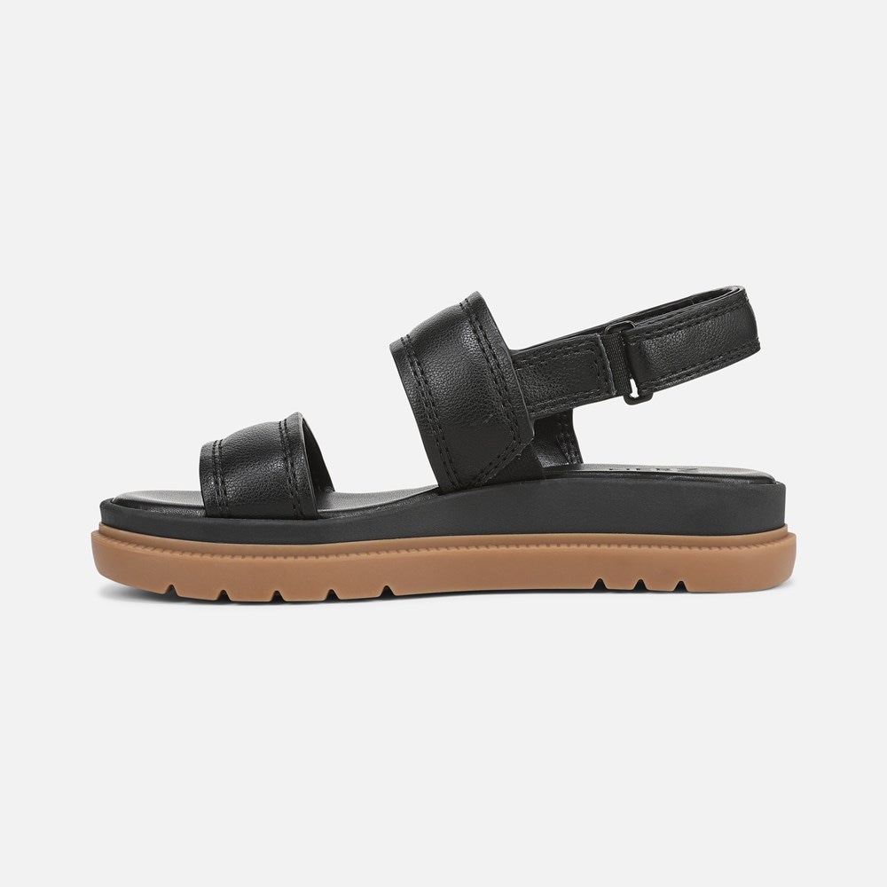 Naturalizer Attract Sandal - Black Faux Leather