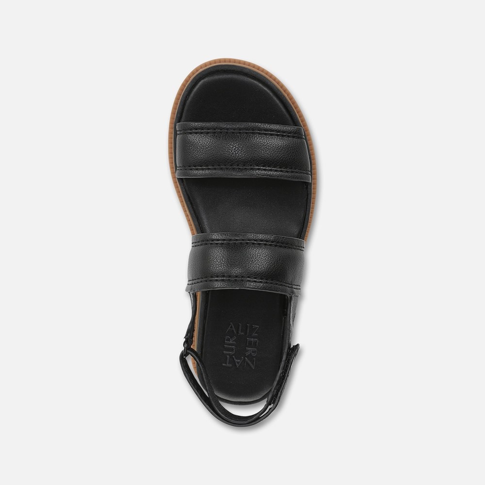 Naturalizer Attract Sandal - Black Faux Leather