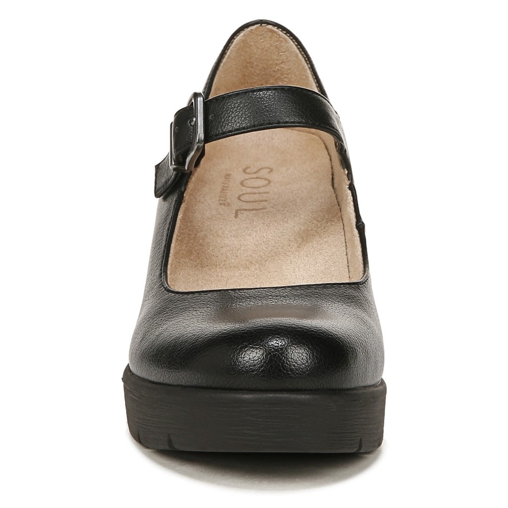 Naturalizer SOUL Adore Mary Jane Wedge - Black Synthetic
