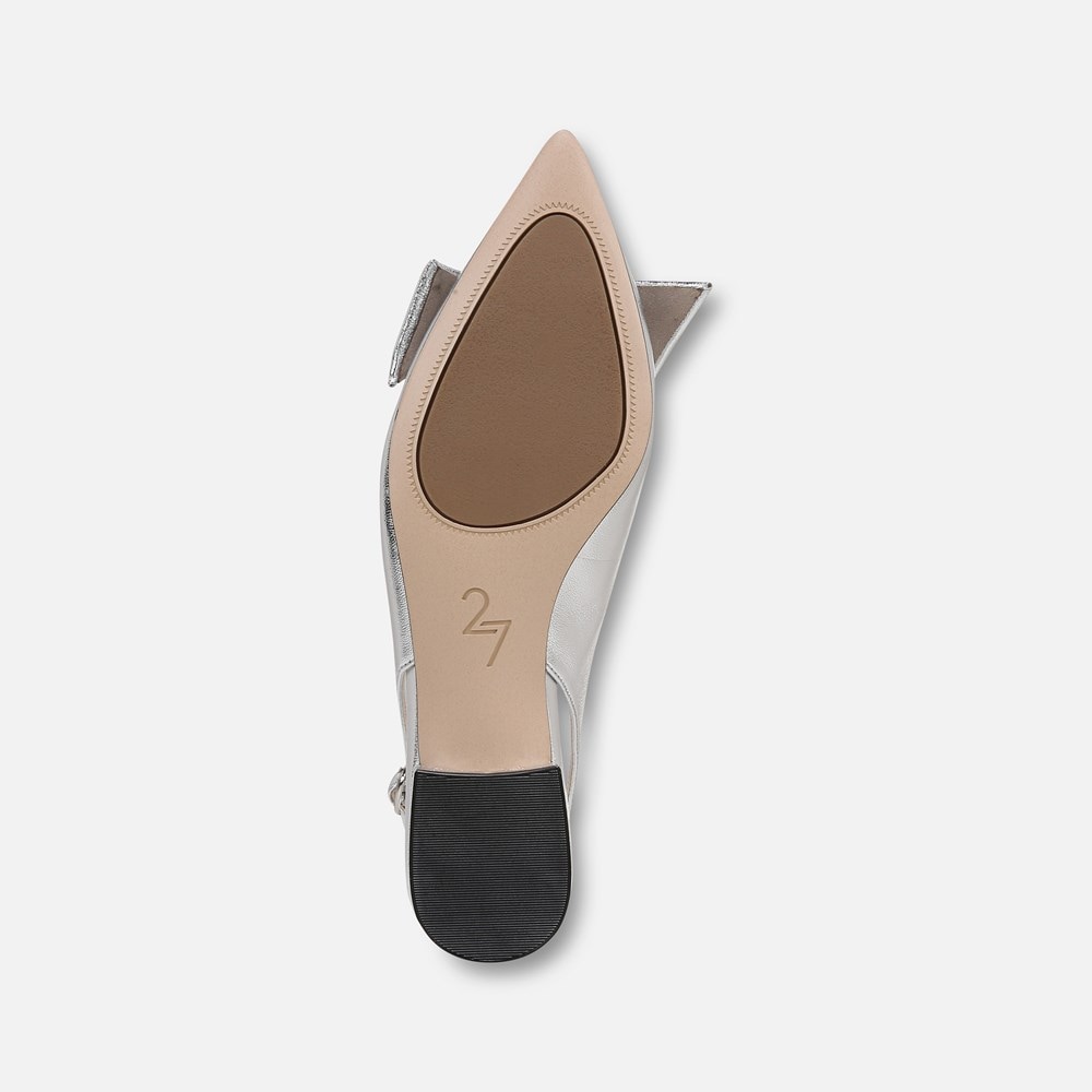 Naturalizer 27 EDIT Shine Slingback - Silver Leather