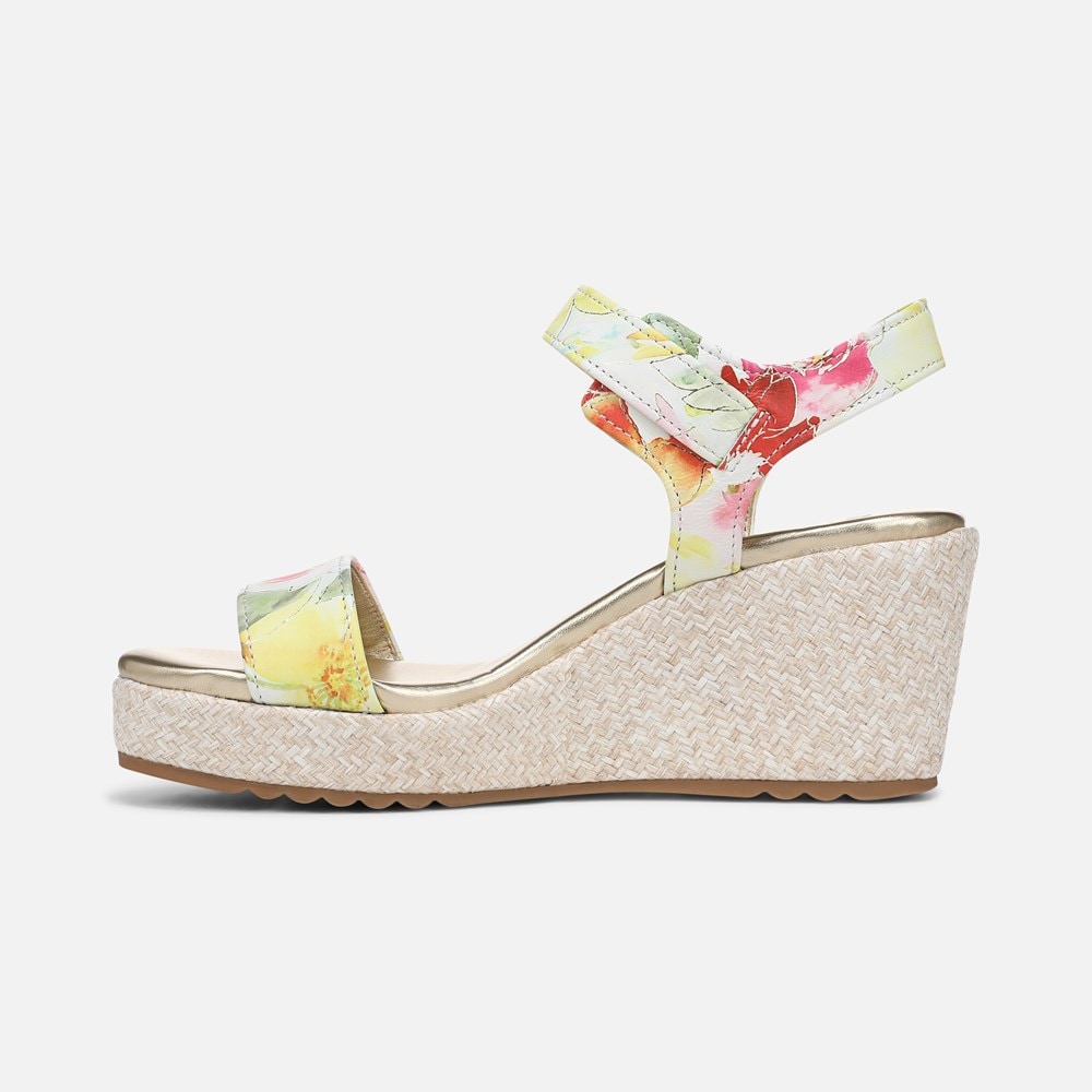 Naturalizer Stella Wedge Sandal - Sunlight Floral Leather