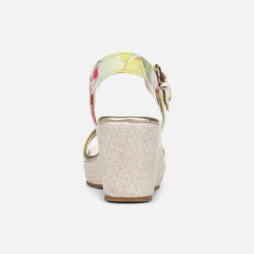 Naturalizer Stella Wedge Sandal - Sunlight Floral Leather
