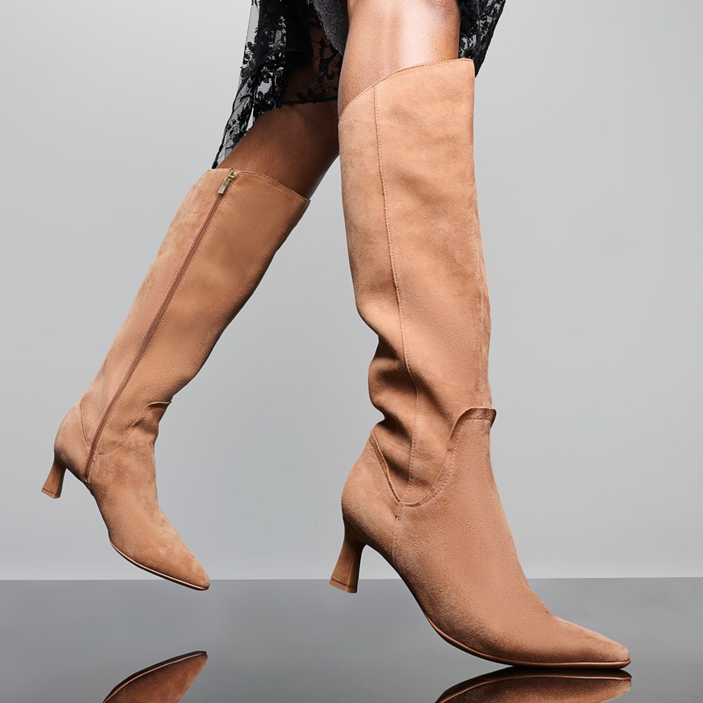 Naturalizer Deesha Knee High Boot - Cafe Brown Suede