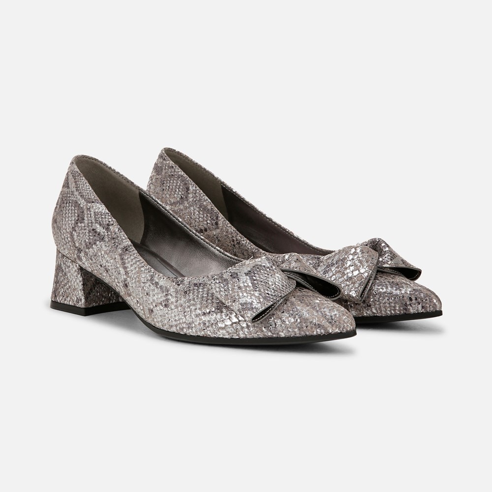 Naturalizer Mavis Bow Pump - Silver Leather
