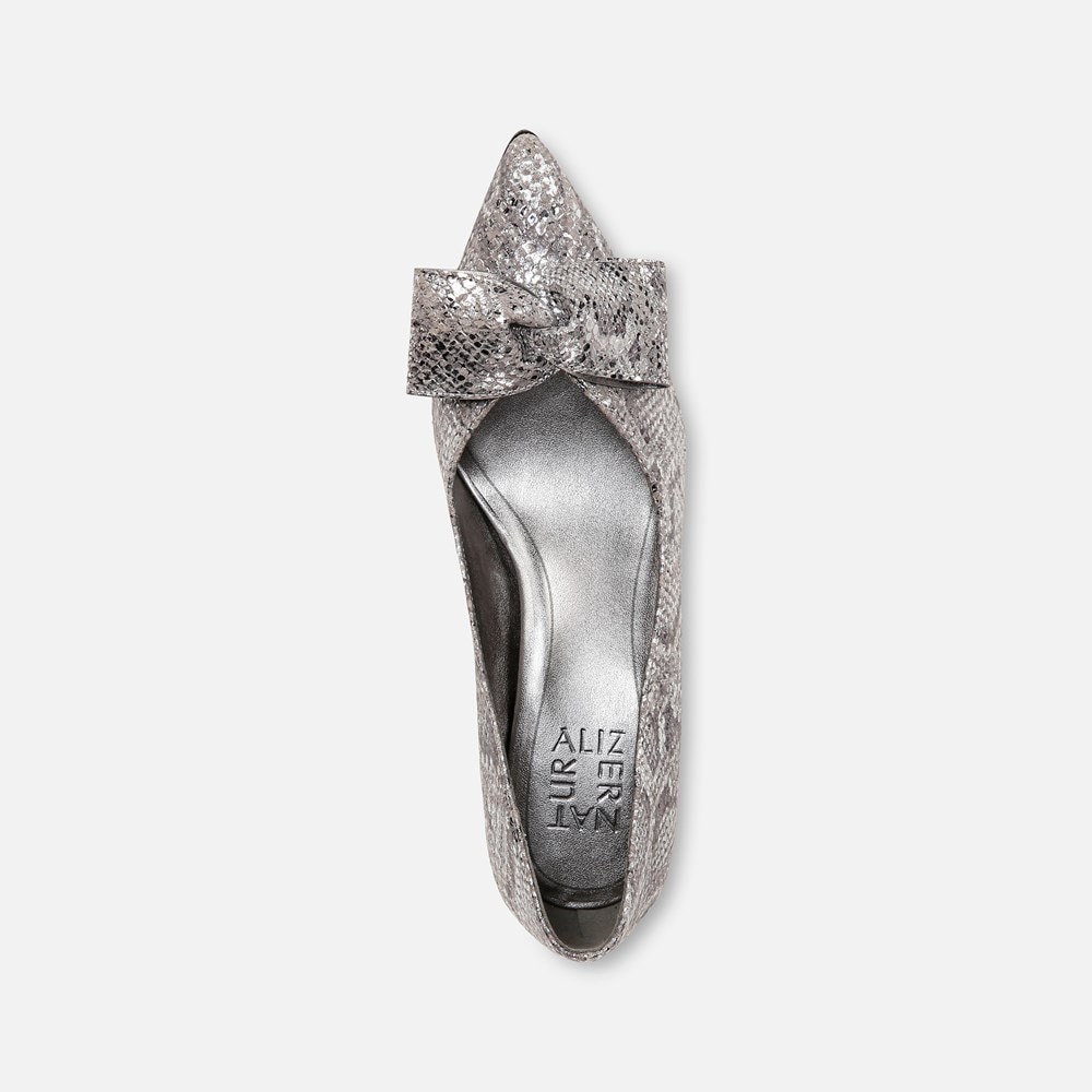 Naturalizer Mavis Bow Pump - Silver Leather