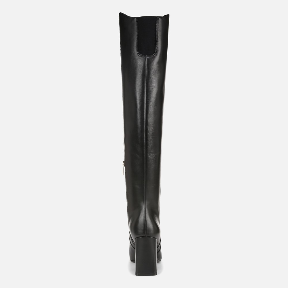 Naturalizer Lyric Wide Calf Over The Knee Boot - Black Leather