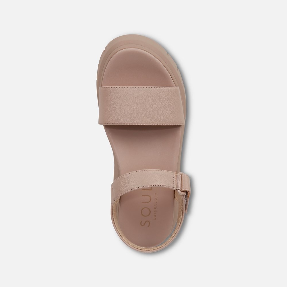 Naturalizer SOUL Poppi Wedge Sandal - Blush Tumbled