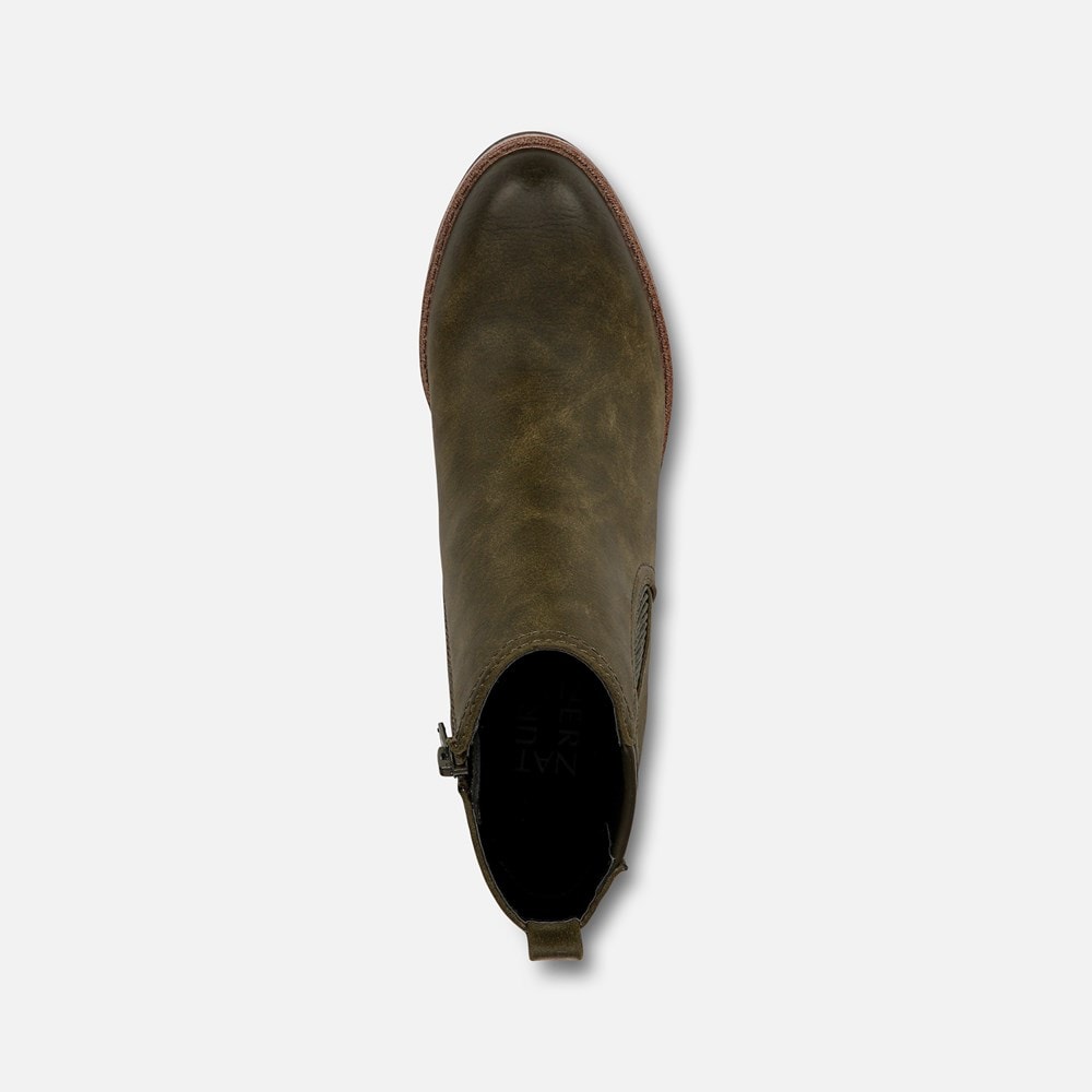 Naturalizer Madalynn Gore Water Repellent Bootie - Moss Green Faux Leather