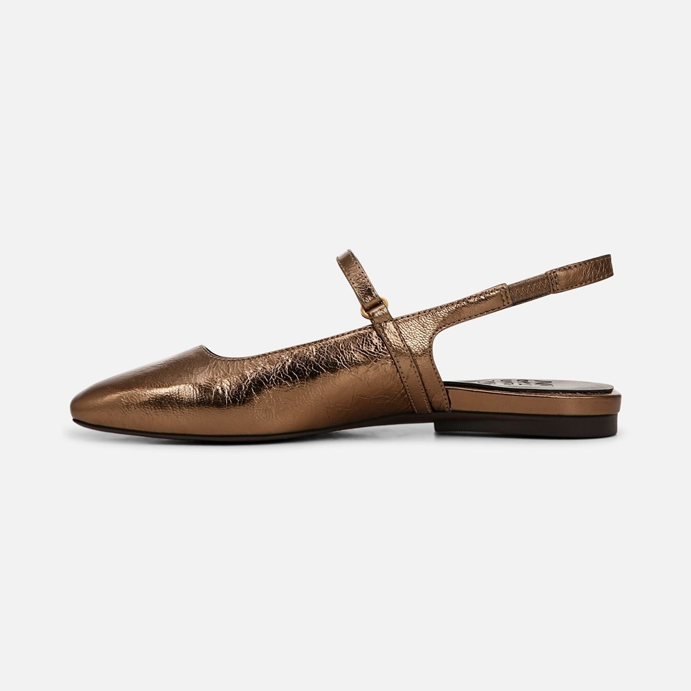 Naturalizer Connie Mary Jane Slingback Flat - Old Gold Leather