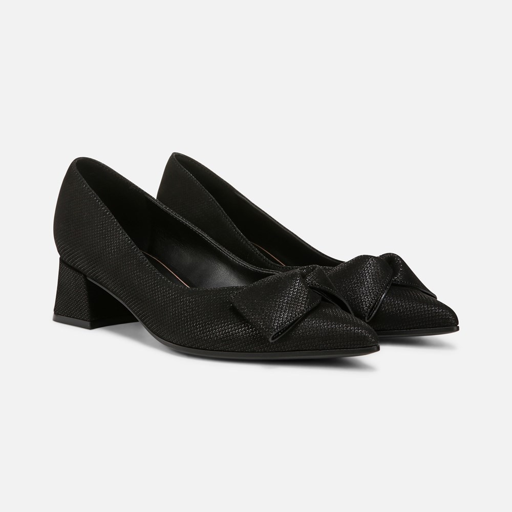 Naturalizer Mavis Bow Pump - Black Suede