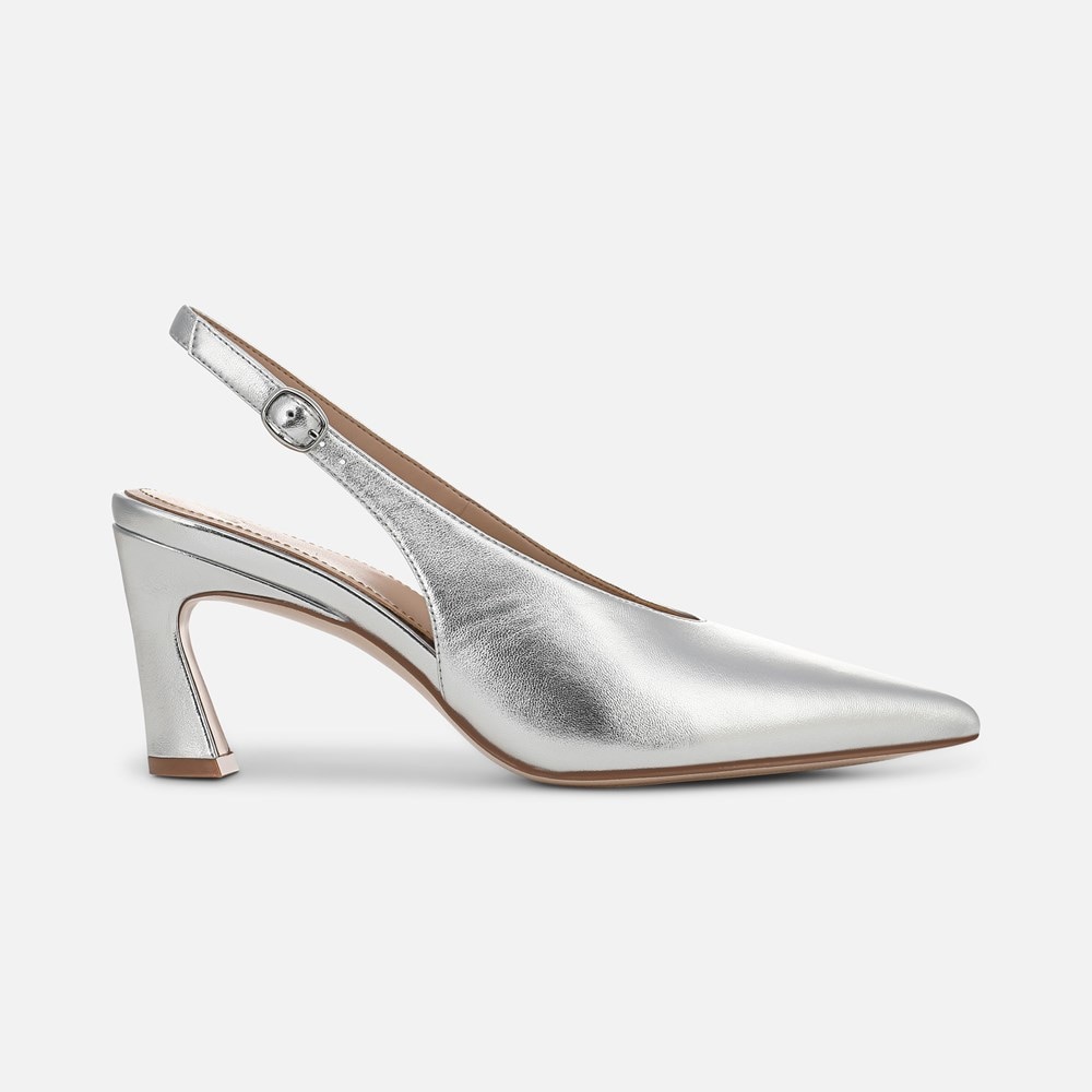 Naturalizer 27 EDIT Elaine Slingback Dress Shoe - Silver Leather