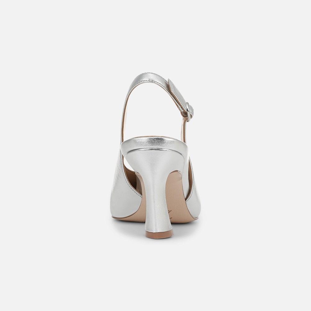 Naturalizer 27 EDIT Elaine Slingback Dress Shoe - Silver Leather