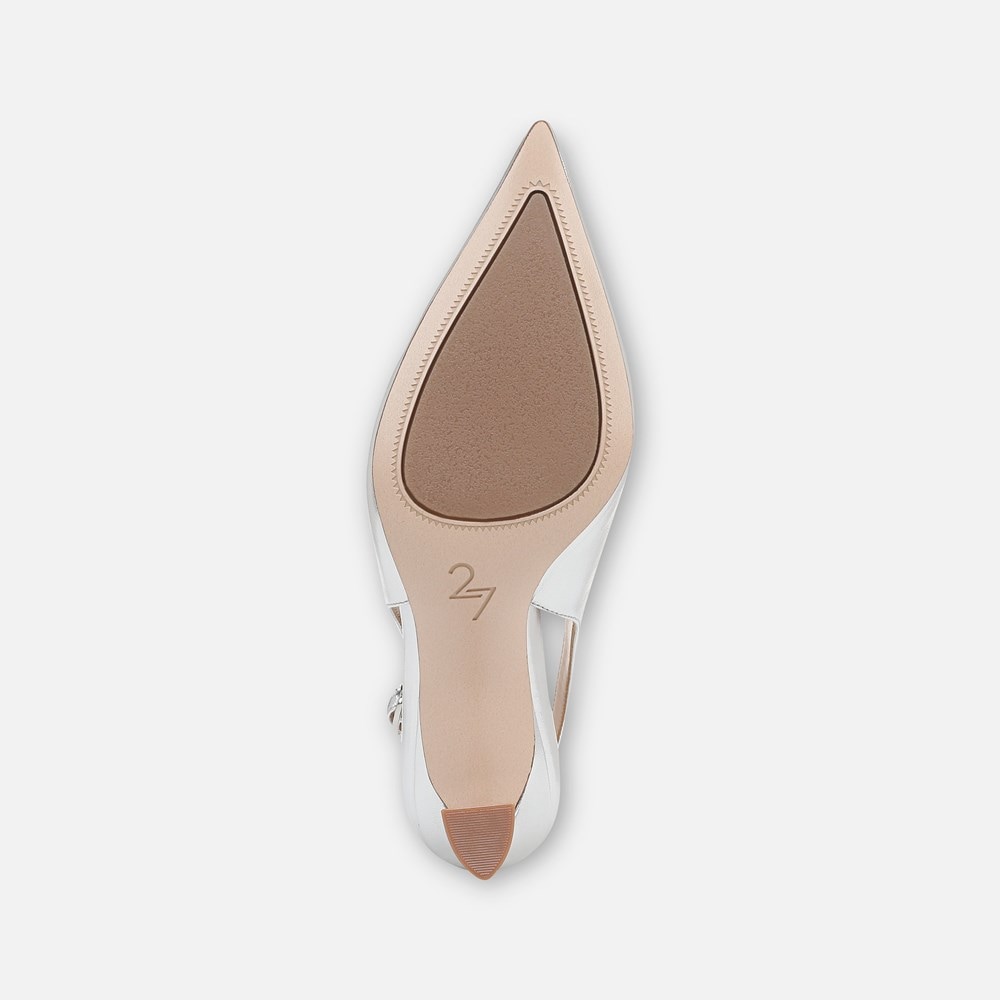 Naturalizer 27 EDIT Elaine Slingback Dress Shoe - Silver Leather