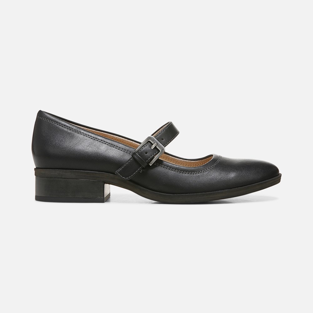 Naturalizer SOUL Ramona Mary Jane Flat - Black Smooth Synthetic