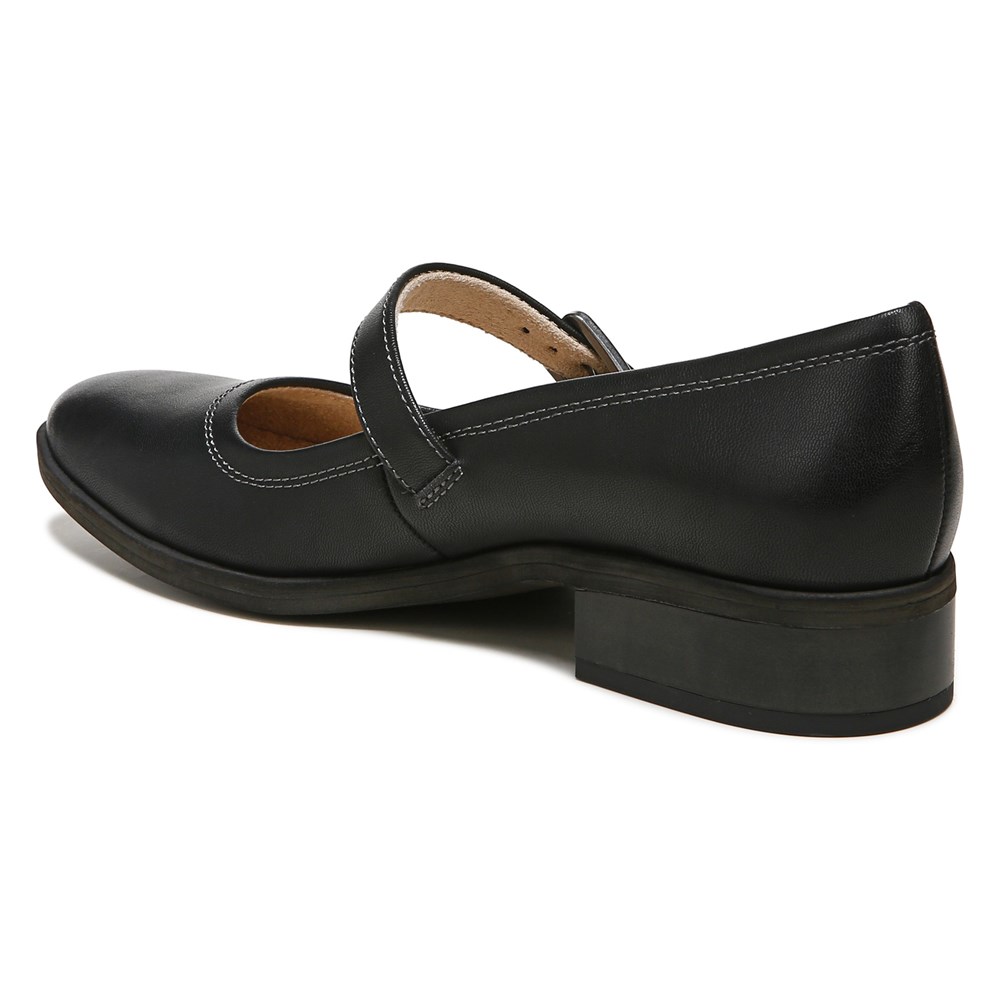 Naturalizer SOUL Ramona Mary Jane Flat - Black Smooth Synthetic