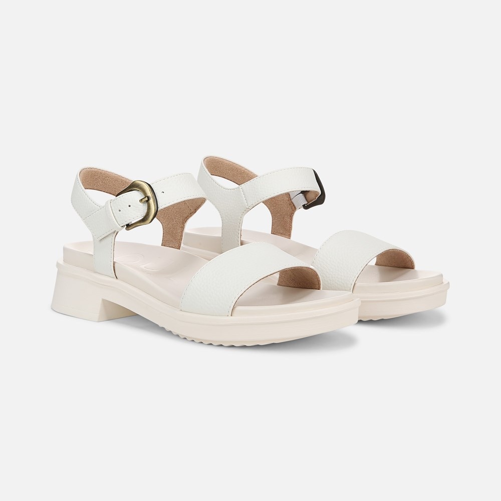 Naturalizer SOUL Emma Strappy Sandal - White Faux Leather